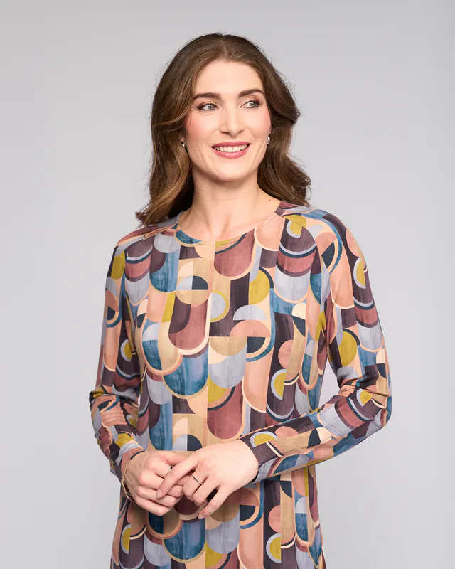 Model wearing Revolve Brunch Knit Dress Available at Beetees Nelson