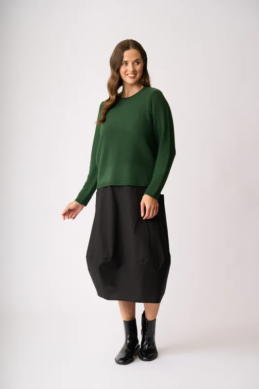 Model wearing Light Blue Placket Detail Jumper By Foil Available at Beetees Nelson