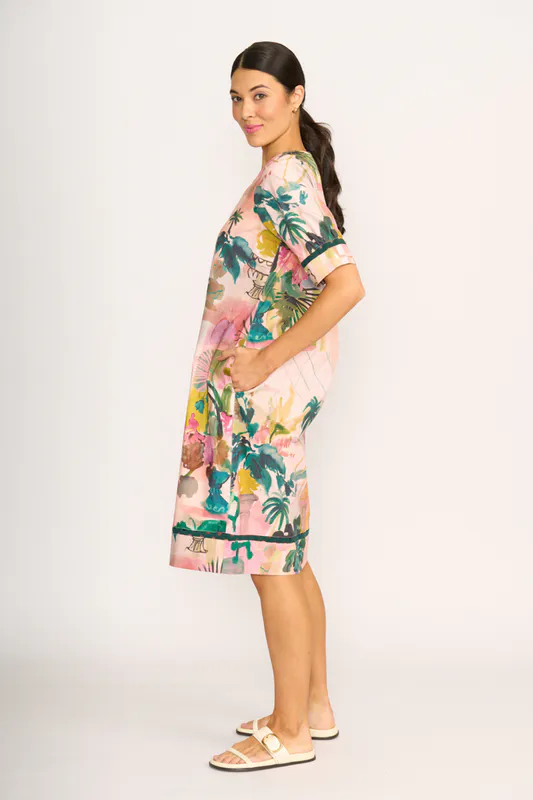 Model wearing Urban Impression Wave Along Dress By Foil Available at Beetees Nelson