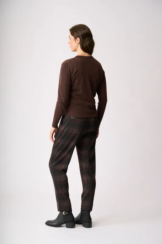 Model wearing Ristretto Ewe Two Cardigan By Foil Available at Beetees Nelson