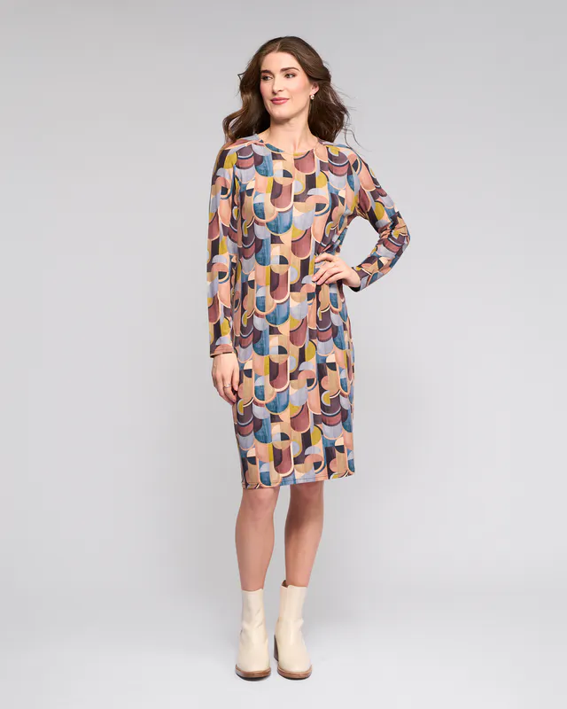 Model wearing Revolve Brunch Knit Dress Available at Beetees Nelson