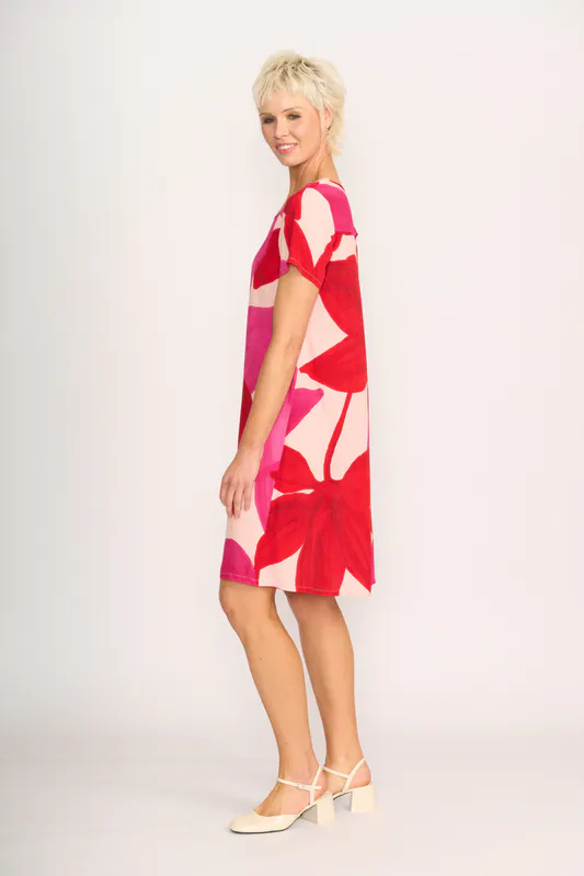 Model wearing Petals Dress - Swing Back By Foil Available at Beetees Nelson