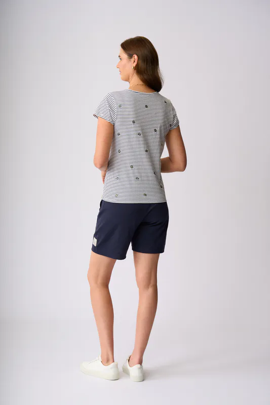 Model wearing Surfs Up Sumner Printed Tee By Charlie Jane Available at Beetees Nelson
