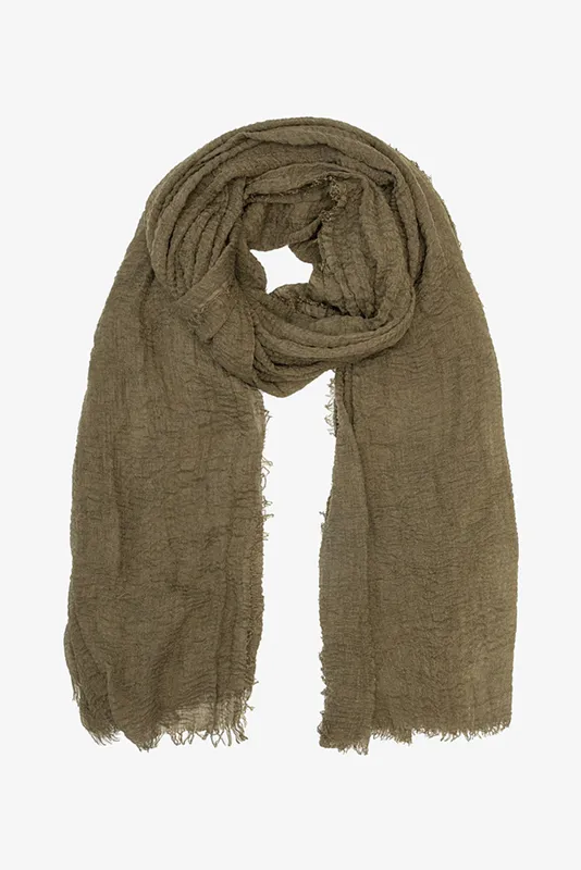 Olive Block Colour Scarf By Antler NZ Available at Beetees Nelson