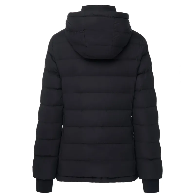 Model wearing Navy Lucy Packable Puffer Down Jacket By Moke Available at Beetees Nelson