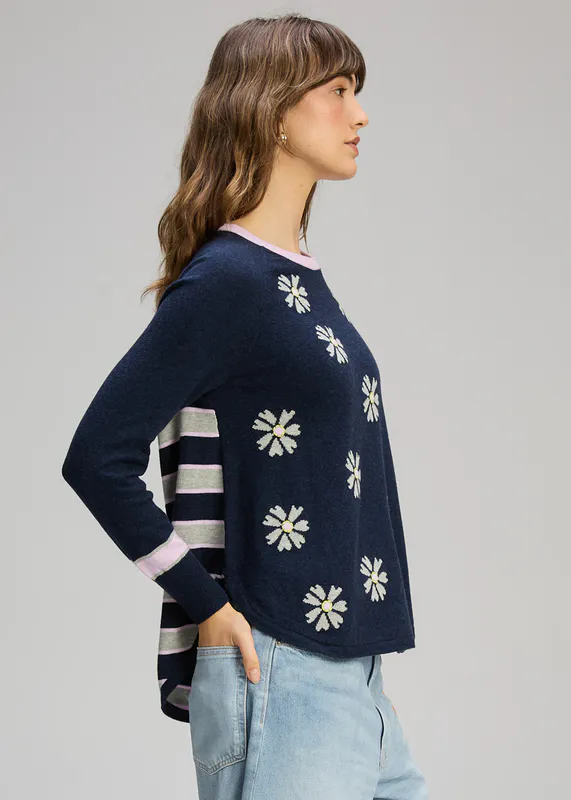 Model wearing DK Denim Daisy Chain By Zaket & Plover Available at Beetees Nelson