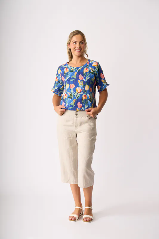 Model wearing String Wide Leg Trousers By Preen Available at Beetees Nelson