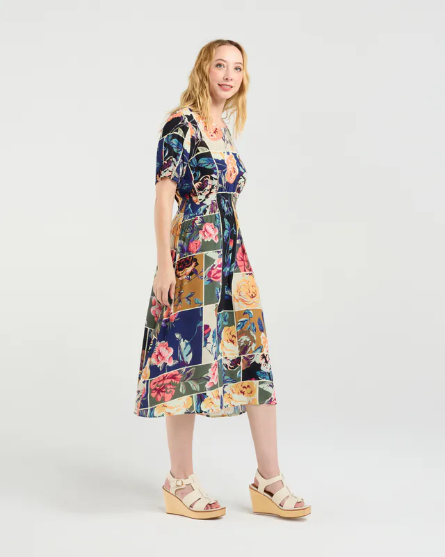 Model wearing Flower Party Myla Dress By Zafina Available at Beetees Nelson