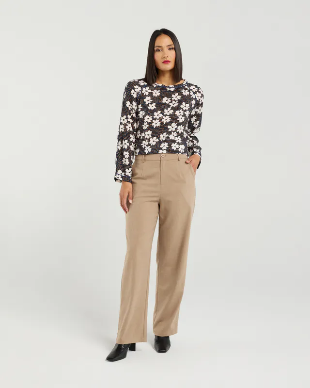 Model wearing Midnight Square Maeve Top By Et Alia Available at Beetees Nelson