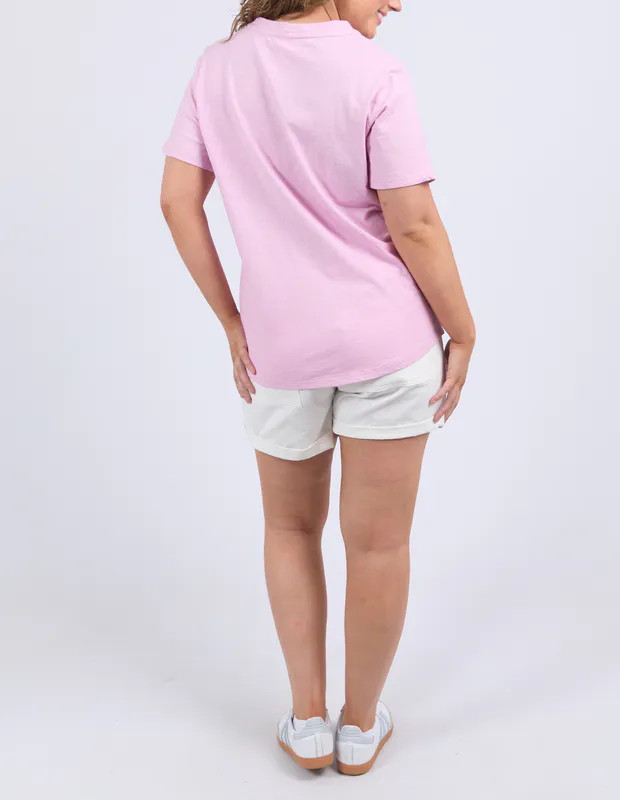 Model wearing Pink Winona Tee By Elm Available at Beetees Nelson