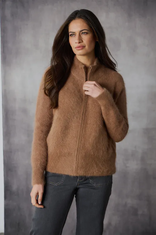 Model wearing Cinnamon Rogue Jacket By Lania Available at Beetees Nelson