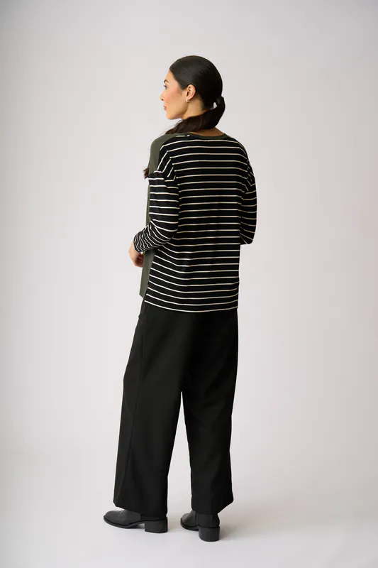 Model wearing Iris Dreams Combo Print Top By Foil Available at Beetees Nelson