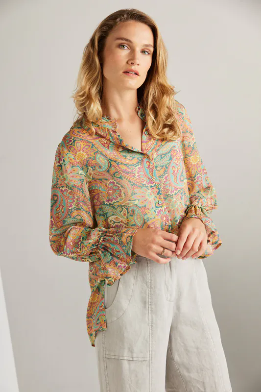 Front View of Model wearing  Trinity Top By Lania Available at Beetees Nelson