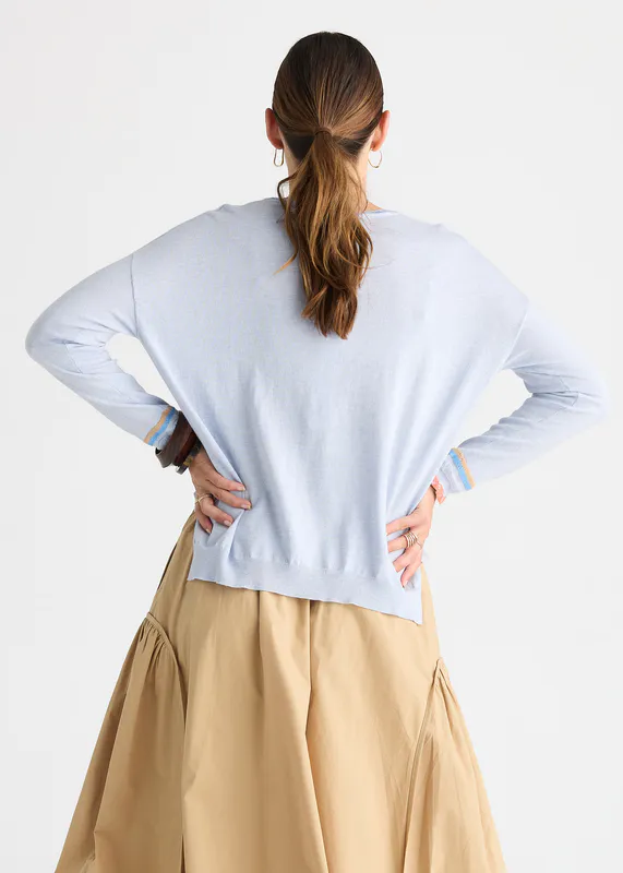 Model wearing Sky Lace Top By Zaket & Plover Available at Beetees Nelson