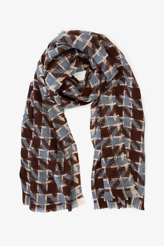 Dusky Grid Scarf By Antler NZ Available at Beetees Nelson