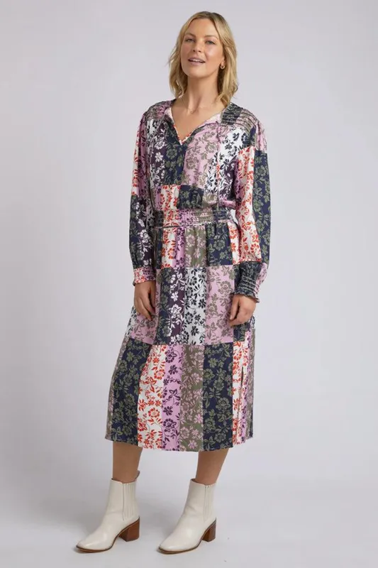 Model wearing Linear Floral Dress By Elm Available at Beetees Nelson