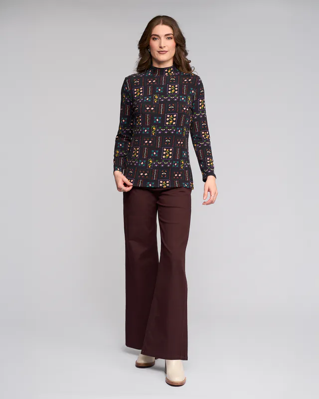 Model wearing Haven Foundation Knit Top By Vassalli Available at Beetees Nelson