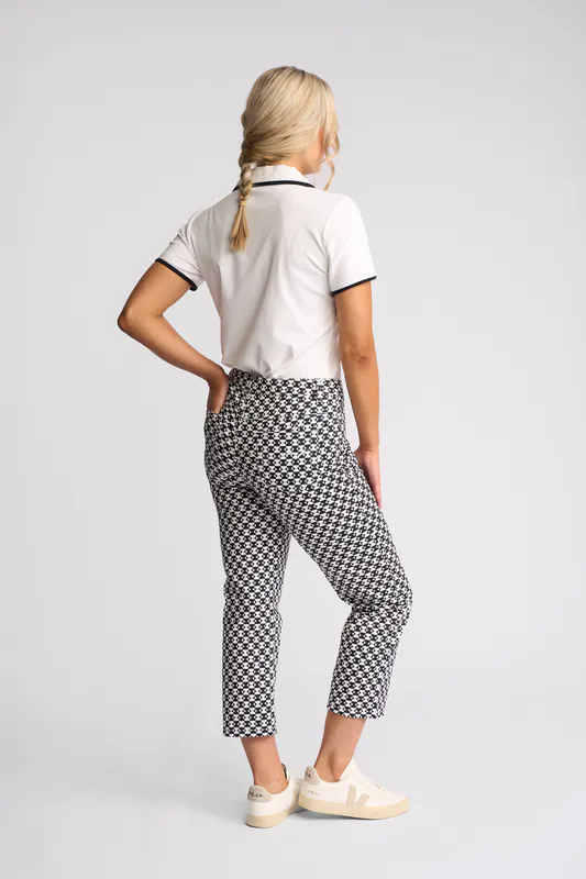 Model wearing Ink/White Arrival Pant By Vassalli Available at Beetees Nelson