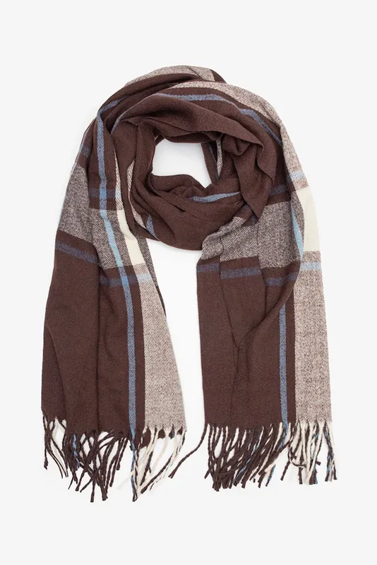 Cocoa Cocoa Check Scarf By Antler NZ Available at Beetees Nelson