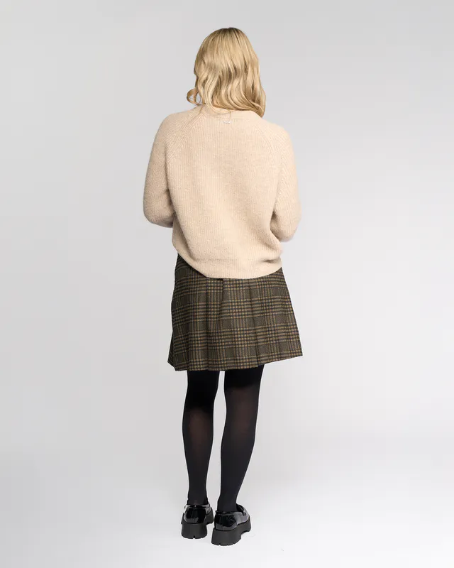 Model wearing Oat Fefe Sweater By Knewe Available at Beetees Nelson