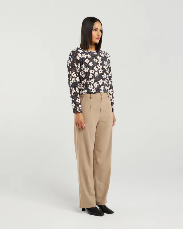 Model wearing Midnight Square Maeve Top By Et Alia Available at Beetees Nelson