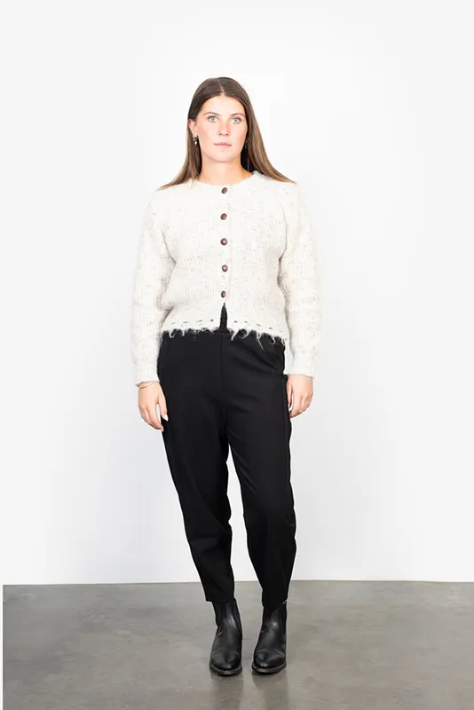 Model wearing Black Bohdi Pant By Antler NZ Available at Beetees Nelson
