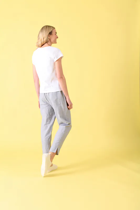 Model wearing Umbrella Print Sumner Printed Tee By Charlie Jane Available at Beetees Nelson