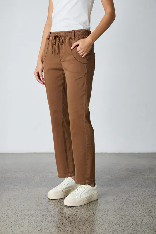 Model wearing Spice Maine Jean By Lania Available at Beetees Nelson