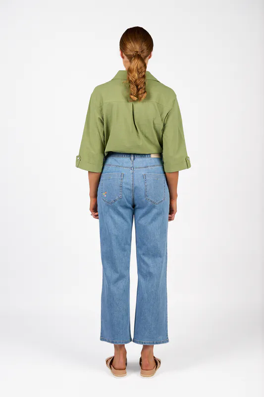 Model wearing Malibu Marlow Jean By Knewe Available at Beetees Nelson