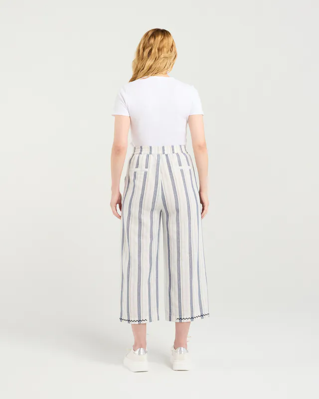 Model wearing Tuscan Marisol Pant By Zafina Available at Beetees Nelson