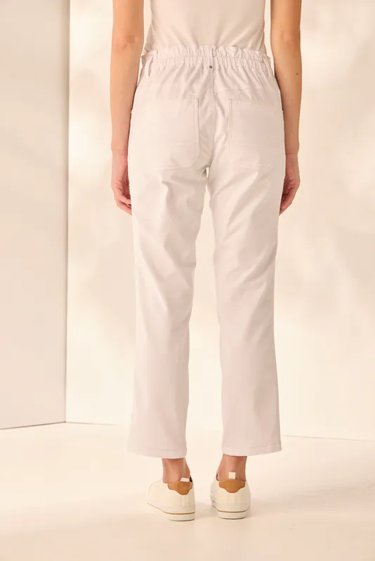 Model wearing White Urban Jean By Lania Available at Beetees Nelson