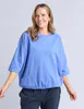 Model wearing Blue Maize Sweat By Elm Available at Beetees Nelson