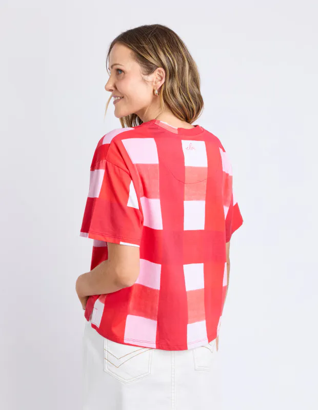 Model wearing Poppy Edin Tee By Elm Available at Beetees Nelson