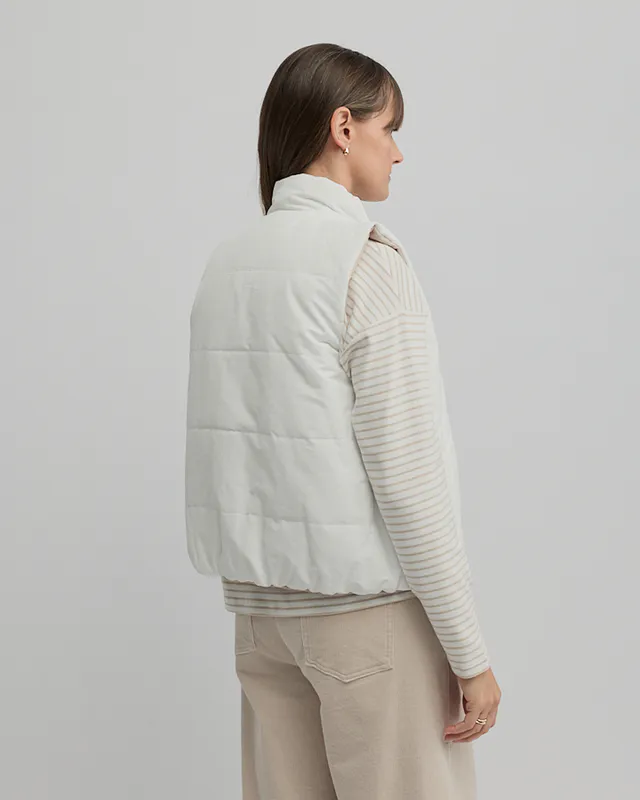 Model wearing Almond/Ecru Levity Puffer By Yarra Trail Available at Beetees Nelson