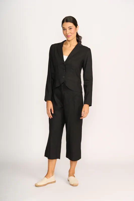 Available in Stone Colour Only (Model wearing Black  Jacket - Scoop Hem Back By Oh Three Available at Beetees Nelson