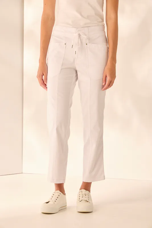 Model wearing White Urban Jean By Lania Available at Beetees Nelson