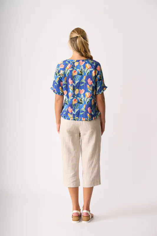 Model wearing String Wide Leg Trousers By Preen Available at Beetees Nelson