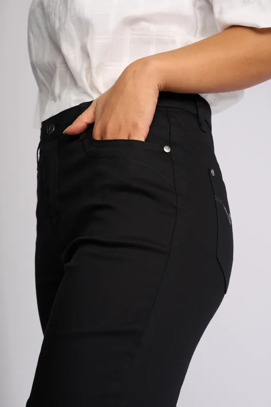 Model wearing Black Custom Poplin Short By Vassalli Available at Beetees Nelson