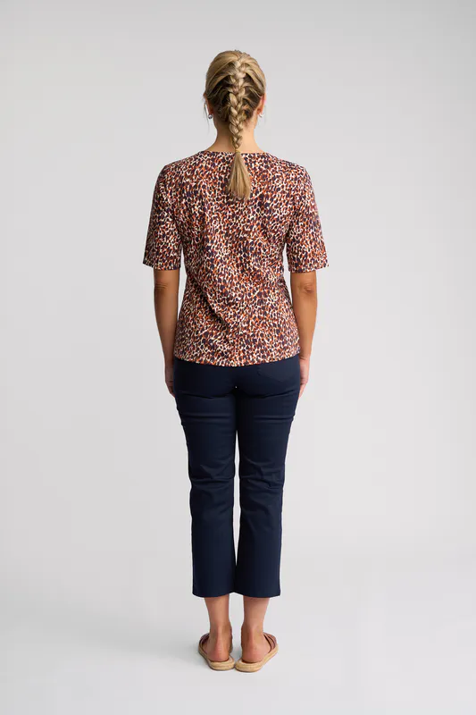 Model wearing Zella Carmen Top By Vassalli Available at Beetees Nelson