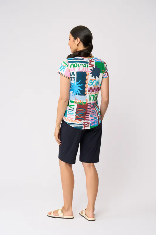 Model wearing Black Tee-rific Shorts By Esplanade Available at Beetees Nelson