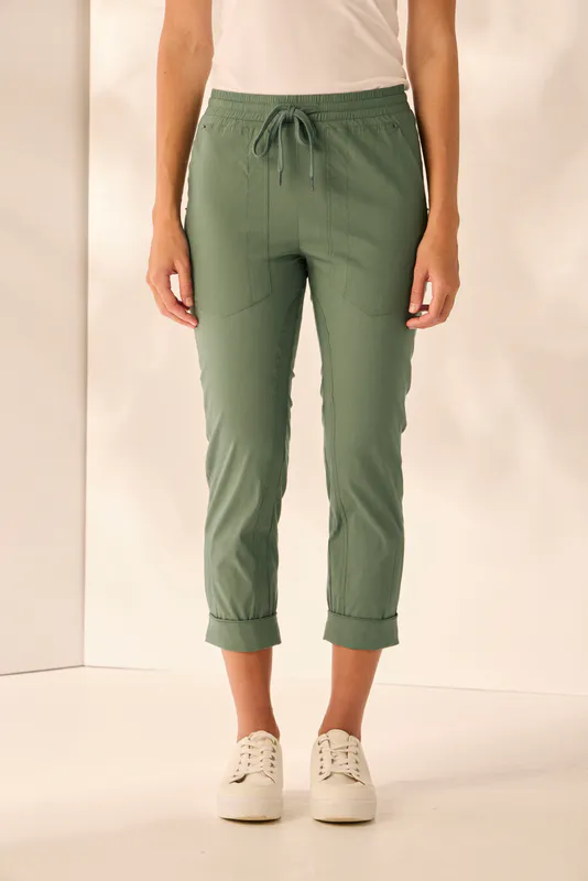 Model wearing Pine LTL Port 7/8 Pant By Lania Available at Beetees Nelson