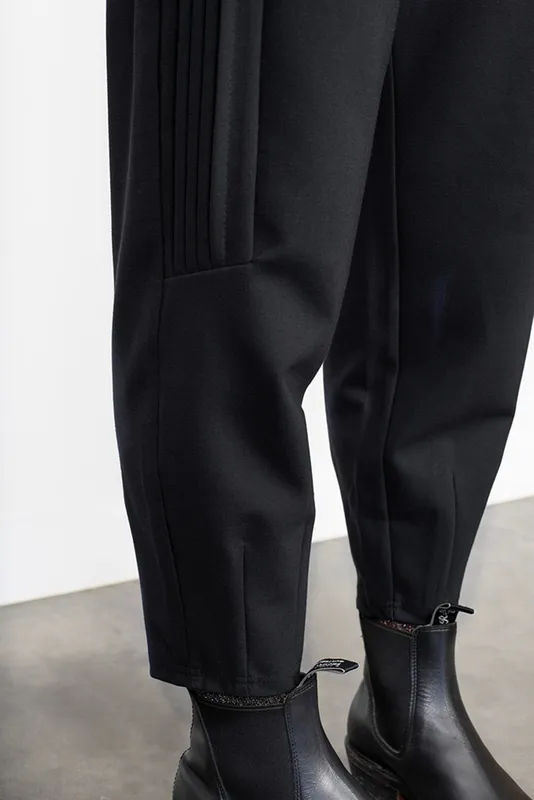 Model wearing Black Bohdi Pant By Antler NZ Available at Beetees Nelson
