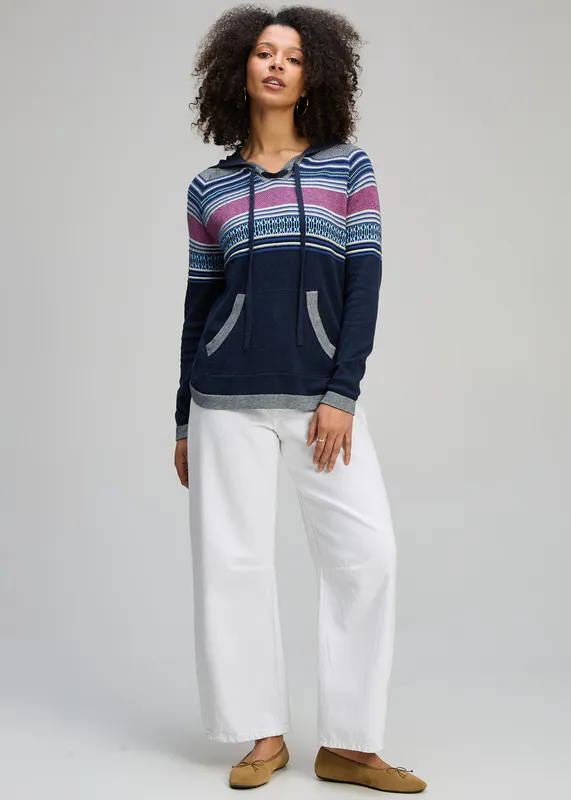 Model wearing DK Denim Apres Hoodie By Zaket & Plover Available at Beetees Nelson