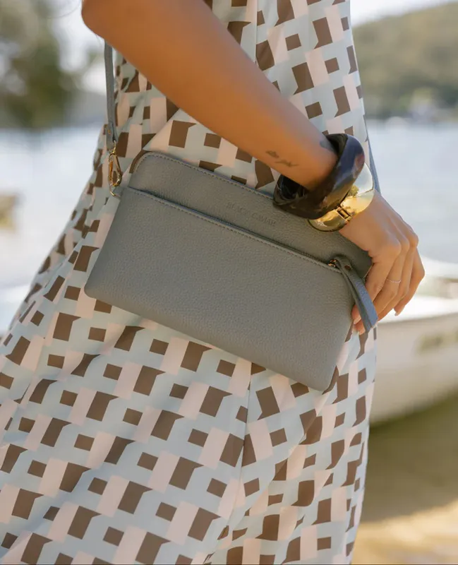 Jessie Ocean Breeze Blue Crossbody/Clutch By Black Caviar Available at Beetees Nelson