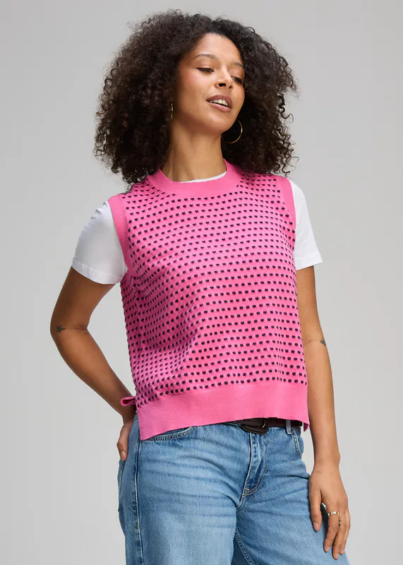 Model wearing Cosmos Textured Tank By Zaket & Plover Available at Beetees Nelson