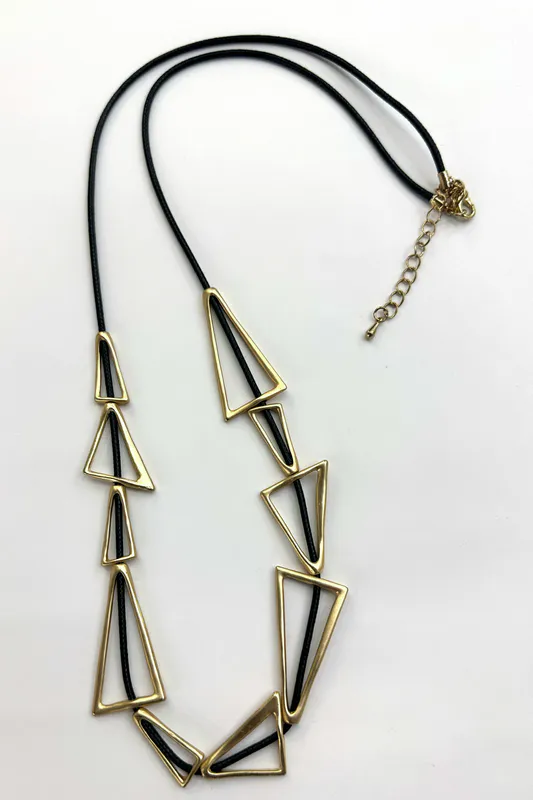 Multi Triangle Necklace By Archer House available at Beetees Nelson