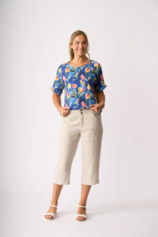 Model wearing String Wide Leg Trousers By Preen Available at Beetees Nelson
