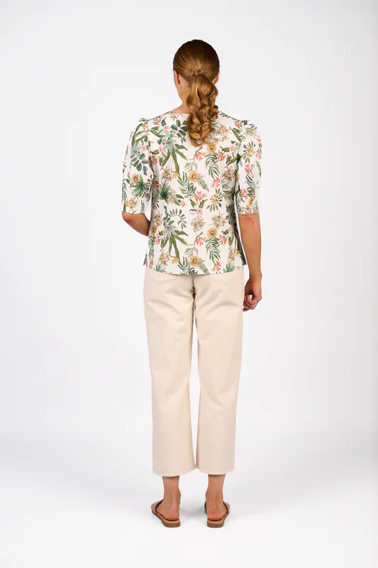 Model wearing Wild Fizz Top By Knewe Available at Beetees Nelson