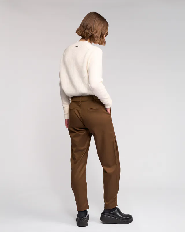 Model wearing Cedar Jude Dress Pant By Knewe Available at Beetees Nelson