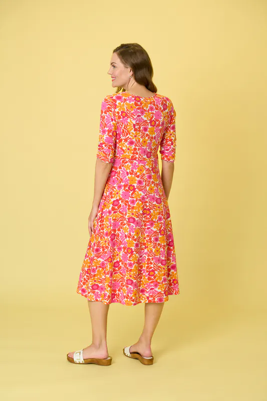 Model wearing Floral Dream Clifton Dress By Charlie Jane Available at Beetees Nelson